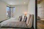 Master bedroom with California King, smart TV, views of the lake too